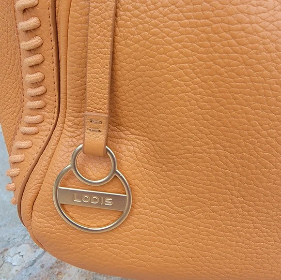 Lodis Texas Leather Sutton Tote/crossbody In Nectarine - Picture 3 of 16